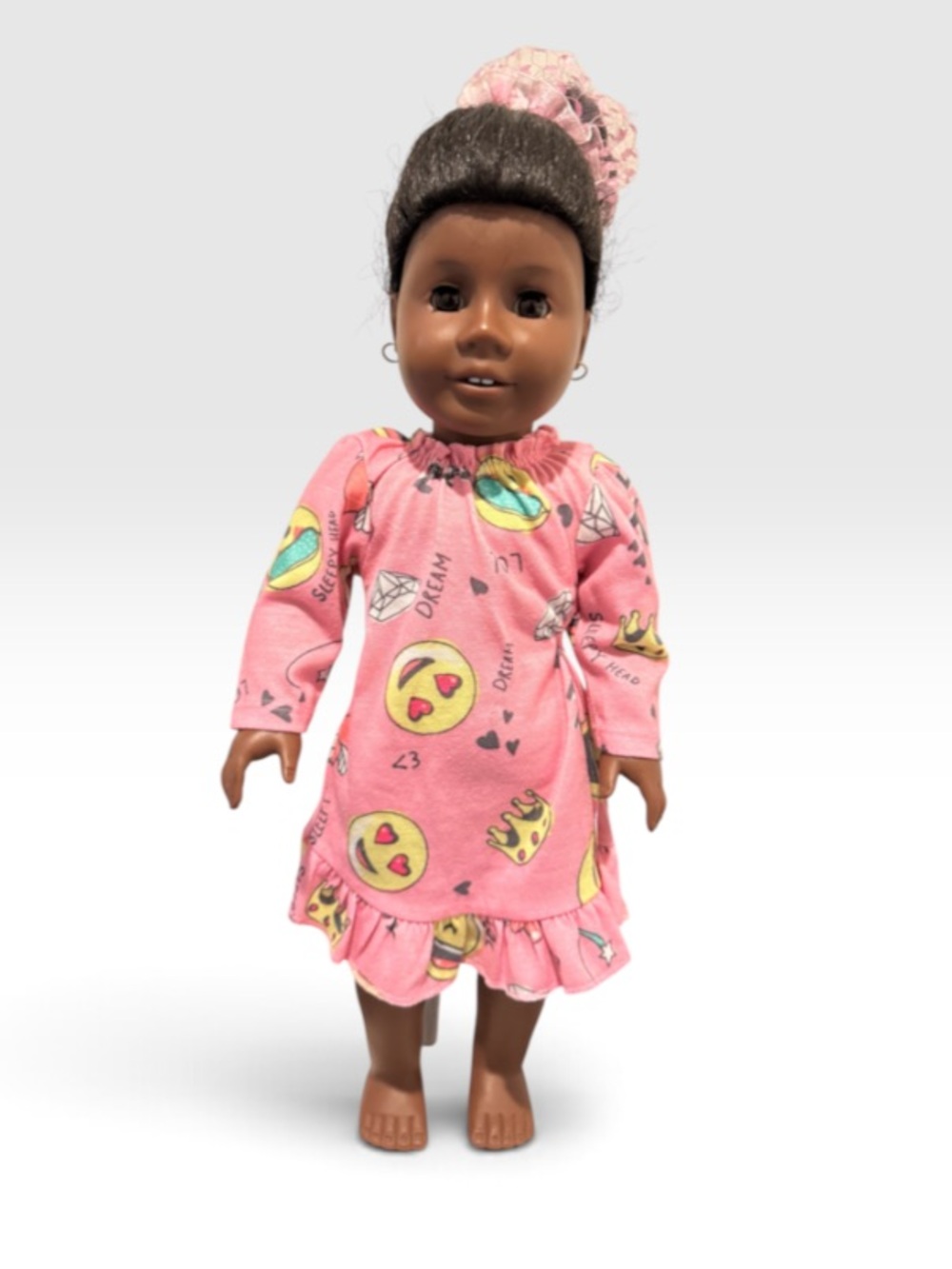 Beautiful American Girl Truly Me Doll58 Retired Dark Skin Textured Hair Earrings